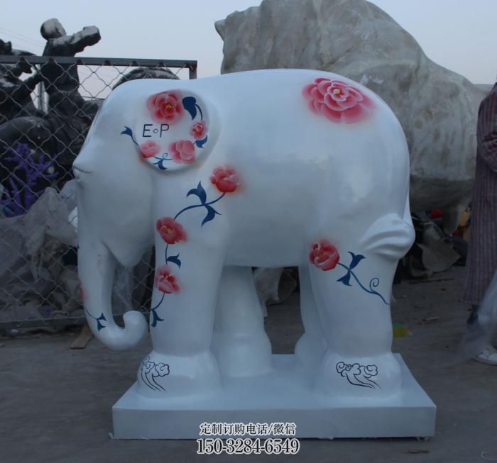 大象雕塑,户外雕塑,彩绘玻璃钢大象雕塑制造 大象雕塑,户外雕塑,彩绘玻璃钢大象雕塑制造